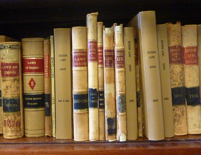 Old Session Law books in the Idaho Legislative Library